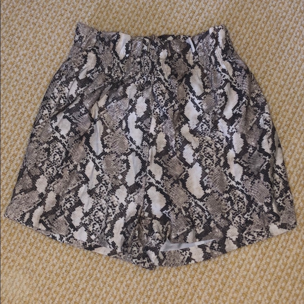 Snake skin shorts